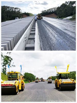 水電四局:中開高速公路路面項目瀝青下面層試驗段鋪筑完成